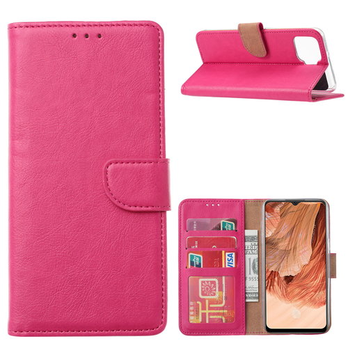 Bookcase Oppo F17 hoesje - Roze