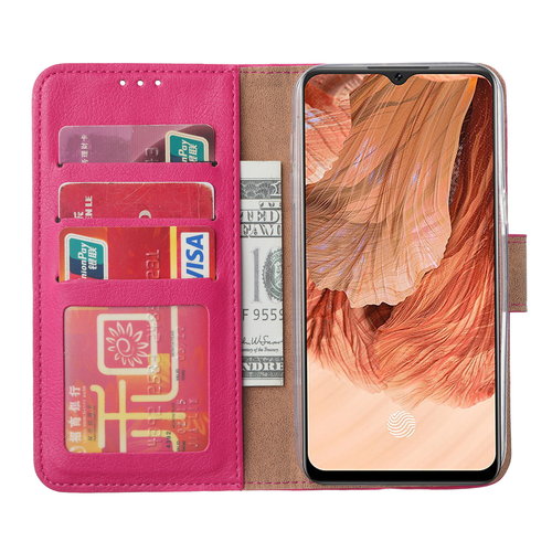 Bookcase Oppo F17 hoesje - Roze