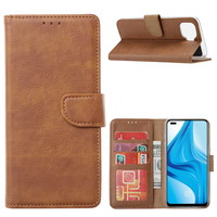 Bookcase Oppo F17 Pro hoesje - Bruin