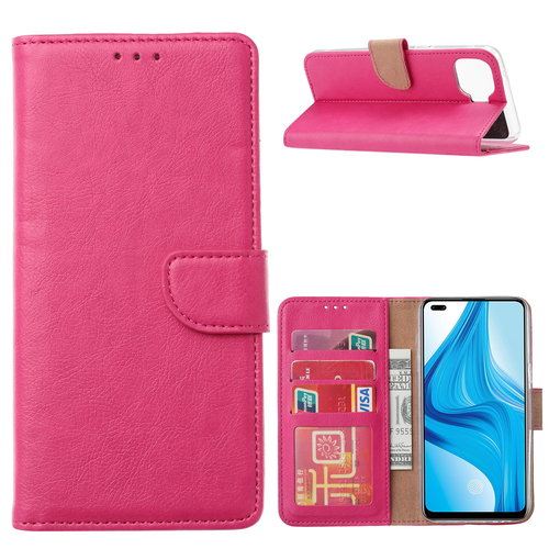 Bookcase Oppo F17 Pro hoesje - Roze