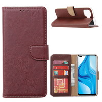 Bookcase Oppo F17 Pro hoesje - Bordeauxrood