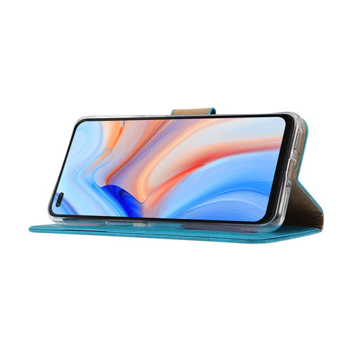 Bookcase Oppo Reno 4 hoesje - Blauw