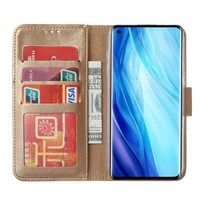 Bookcase Oppo Reno 4 Pro hoesje - Goud