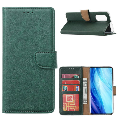 Bookcase Oppo Reno 4 Pro hoesje - Smaragdgroen