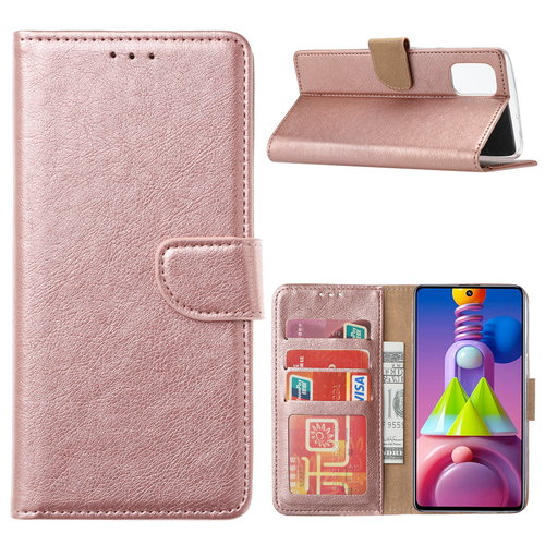 Bookcase Samsung Galaxy M51 hoesje - Rosé Goud