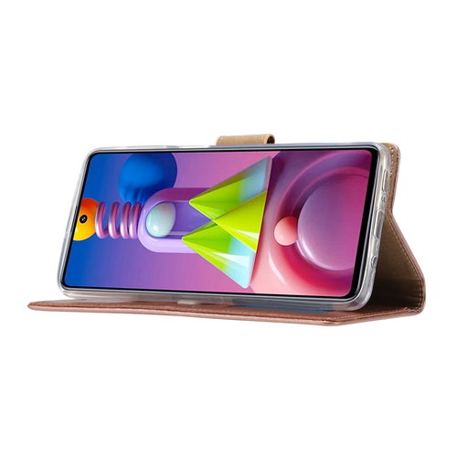 Bookcase Samsung Galaxy M51 hoesje - Rosé Goud