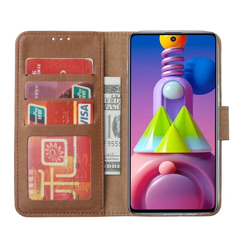 Bookcase Samsung Galaxy M51 hoesje - Bruin