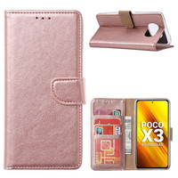 Bookcase Xiaomi Poco X3 Hoesje - Rosé Goud