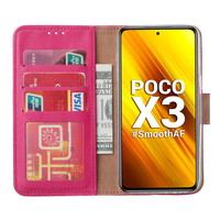 Bookcase Xiaomi Poco X3 Hoesje - Roze