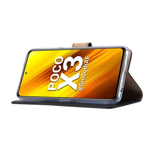 Bookcase Xiaomi Poco X3 Hoesje - Zwart