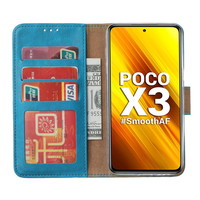 Bookcase Xiaomi Poco X3 Hoesje - Blauw