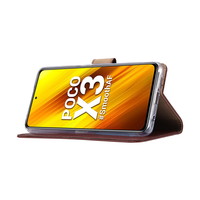Bookcase Xiaomi Poco X3 Hoesje - Bordeauxrood