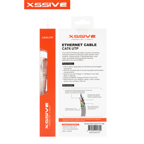 Xssive Netwerk CAT6 UTP Ethernet kabel - 10 meter