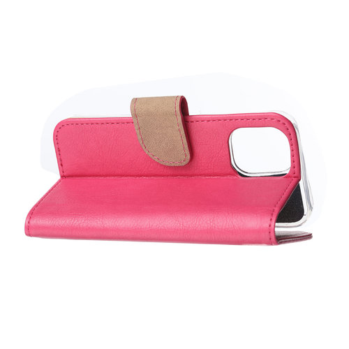 Bookcase Apple iPhone 12 Mini hoesje - Roze