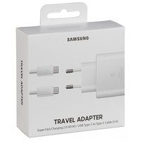 Samsung Galaxy Adaptive Super Fast Charging 45W Oplader met Type-C naar Type-C kabel - Wit