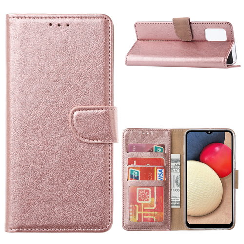 Bookcase Samsung Galaxy A02S hoesje - Rosé Goud