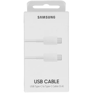 Originele 5A USB-C / Type-C naar USB-C / Type-C oplaadkabel EP-DN975BWEGWW 1 meter - Wit