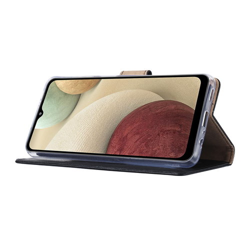 Bookcase Samsung Galaxy A12 hoesje - Zwart