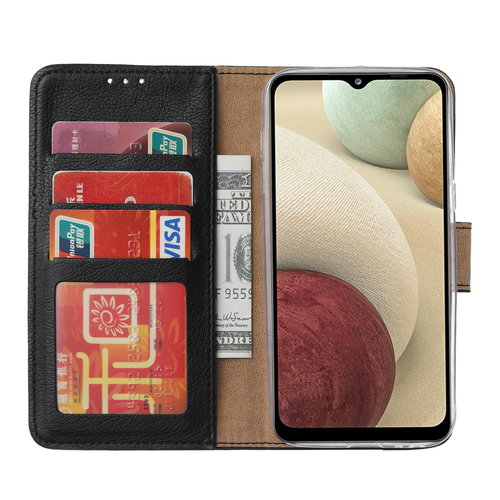 Bookcase Samsung Galaxy A12 hoesje - Zwart