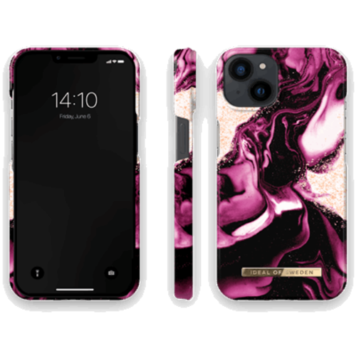 Ideal of Sweden iPhone 13 hoesje - Golden Ruby Marble print