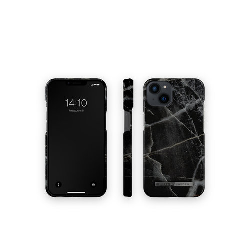 Ideal of Sweden iPhone 13 hoesje - Black Thunder Marble print
