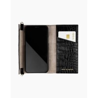 Ideal of Sweden iPhone 13 Pro hoesje - Black Croco print Phone Clutch