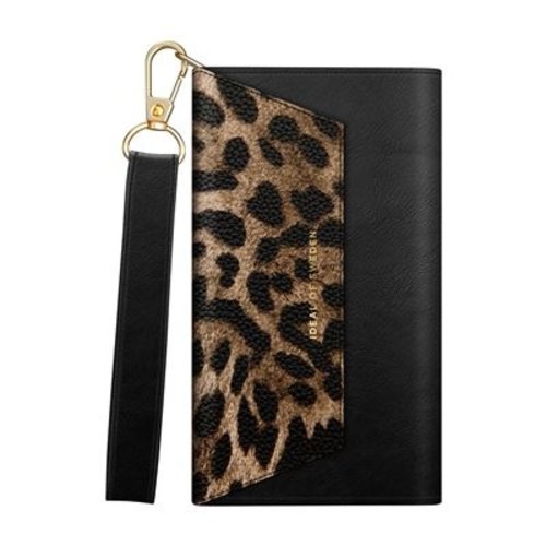 Ideal of Sweden iPhone 13 Pro hoesje - Midnight Leopard print Phone Clutch