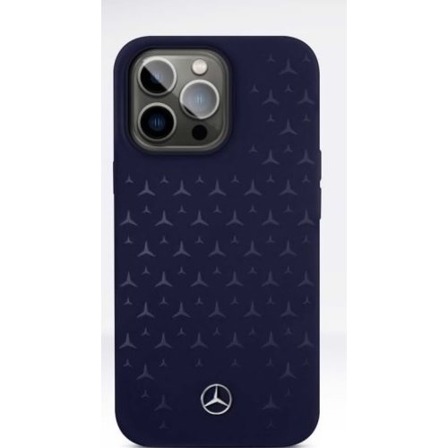Mercedes AMG iPhone 14 Pro hoesje - Star Print blauw Magsafe