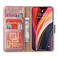 Bookcase Apple iPhone 14 hoesje - Rosé Goud