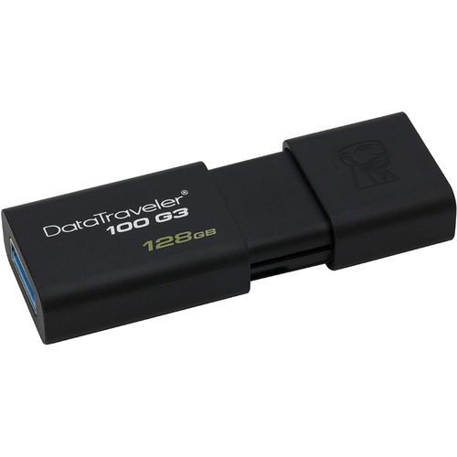 Kingston Technology DT 100 USB 3.1 / 3.0 Flashstation - 128 GB Zwart