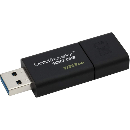 Kingston Technology DT 100 USB 3.1 / 3.0 Flashstation - 128 GB Zwart