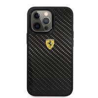 Ferrari Originele Scuderia Carbon Case Apple iPhone 13 Pro - Zwart