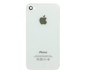 Apple iPhone 4 4S Originele Glazen Achterkant - Wit - Diamtelecom