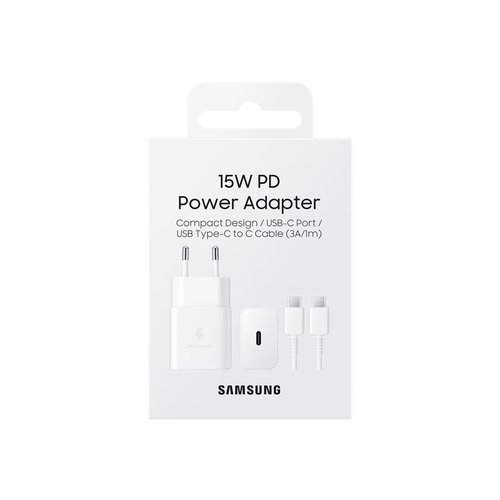 Samsung EP-T510 USB-C Snellader 15W + USB-C Kabel 1m Wit