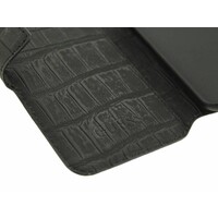 Guess Originele Croco Bookcase Hoesje voor de Apple iPhone 14 - Zwart