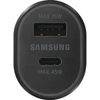 Samsung Originele Samsung Dual Super Fast Charging 45W Autolader - Zwart