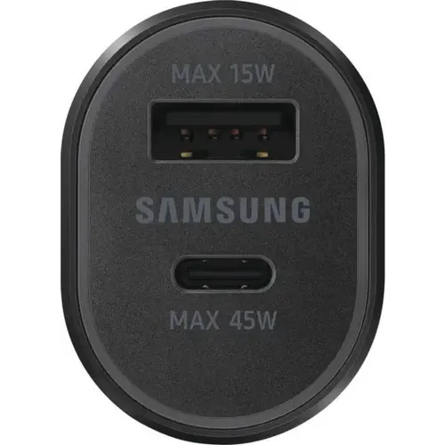 Samsung Originele Samsung Dual Super Fast Charging 45W Autolader - Zwart