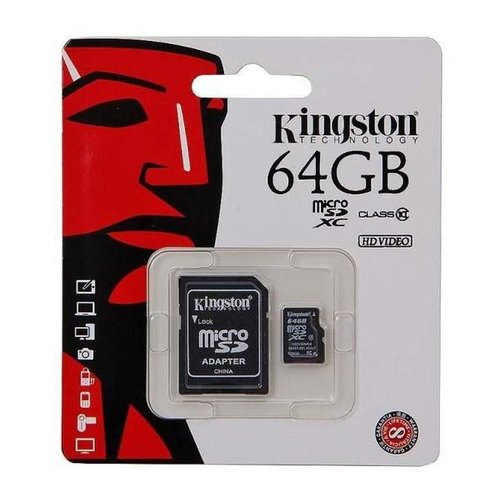 Kingston Technology MicroSDXC Class 10 64GB geheugenkaart + adapter