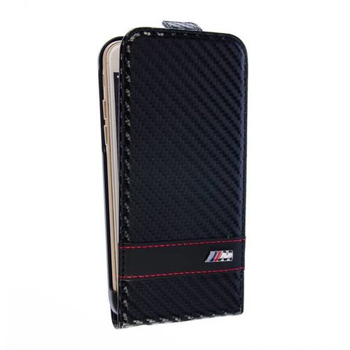 BMW Apple iPhone 6 Carbon-Look Flip Case - Zwart