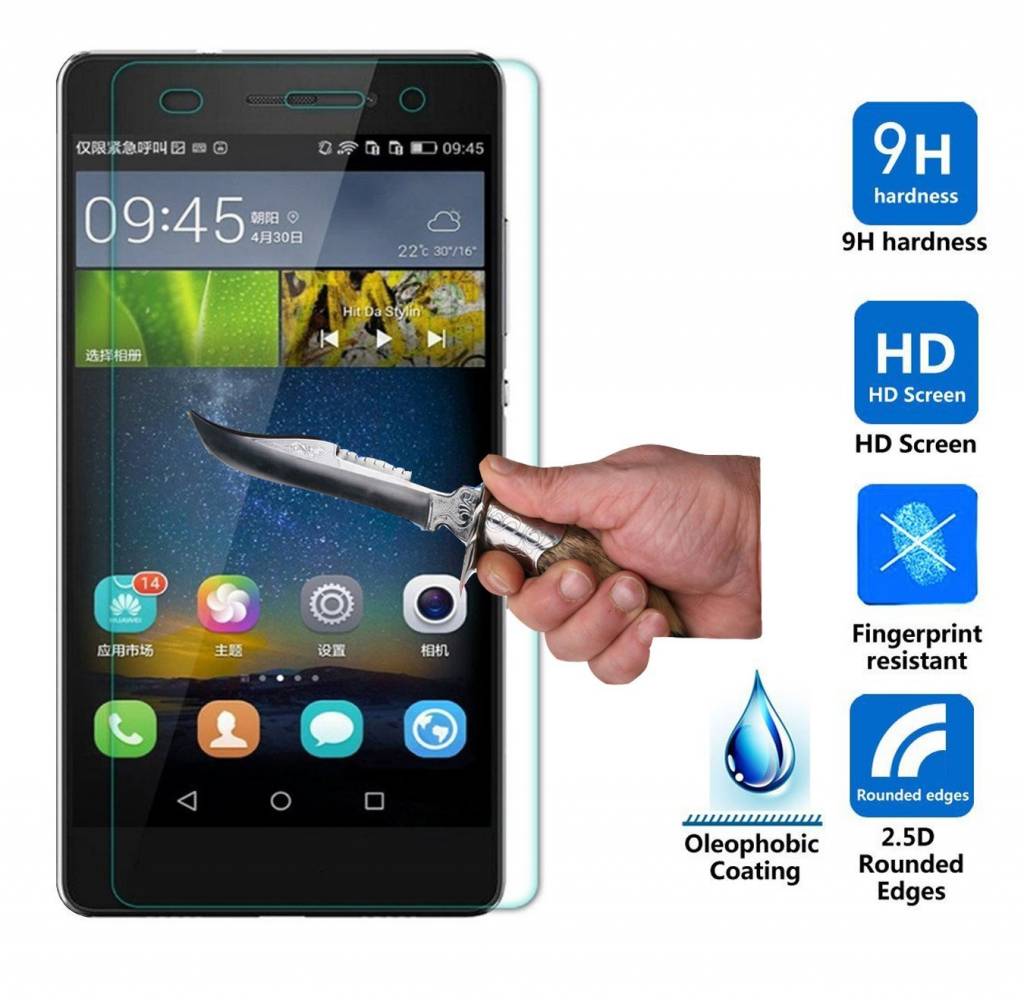 Woordenlijst Voel me slecht Uitputting Huawei Ascend P8 Lite Screenprotector - Glas - Diamtelecom