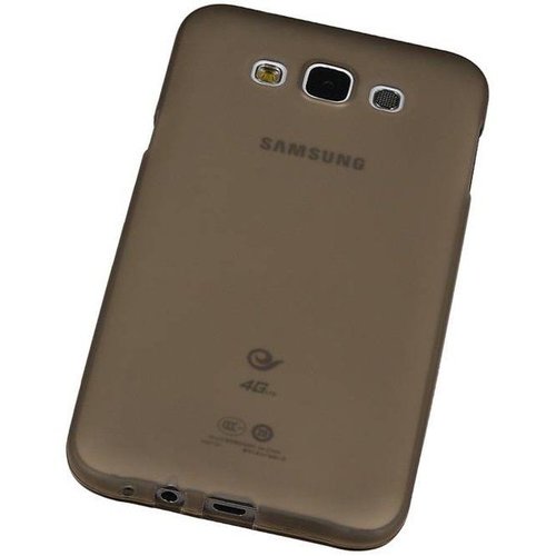 Puloka TPU Siliconen hoesje voor de achterkant van de Samsung Galaxy E7 - Transparant / Grijs / Roze / Bruin