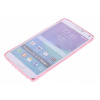 Puloka TPU Siliconen hoesje voor de achterkant van de Samsung Galaxy Note 4 - Transparant / Grijs / Roze / Bruin