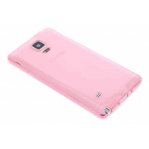 Puloka TPU Siliconen hoesje voor de achterkant van de Samsung Galaxy Note 4 - Transparant / Grijs / Roze / Bruin