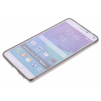 Puloka TPU Siliconen hoesje voor de achterkant van de Samsung Galaxy Note 4 - Transparant / Grijs / Roze / Bruin