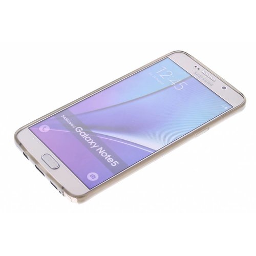 Puloka TPU Siliconen hoesje voor de achterkant van de Samsung Galaxy Note 5 - Transparant / Grijs / Bruin