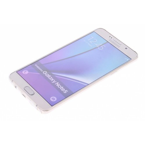 Puloka TPU Siliconen hoesje voor de achterkant van de Samsung Galaxy Note 5 - Transparant / Grijs / Bruin