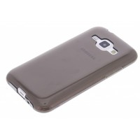 Puloka TPU Siliconen hoesje voor de achterkant van de Samsung Galaxy J1 - Transparant / Grijs / Bruin