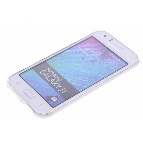 Puloka TPU Siliconen hoesje voor de achterkant van de Samsung Galaxy J1 - Transparant / Grijs / Bruin