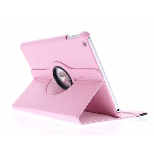 iPad Air 9.7 inch 360° Rotating Case - Roterende Hoes - Zwart / Roze