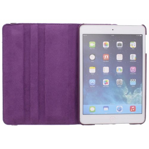 iPad Mini 2 360° Rotating Case - Roterende Hoes - Roze / Paars